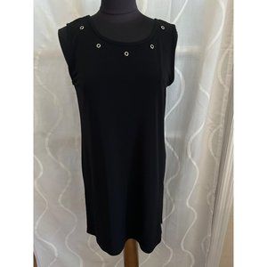 Cover ups By Jordan Taylor, Black Sleeveless Beach Coverup With Silver Grommets,
